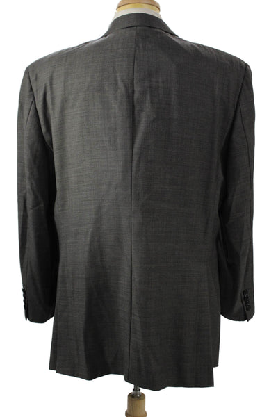 Austin Reed Mens 2 Piece Suit Jacket Dark Gray Wool Button Collar Size 46