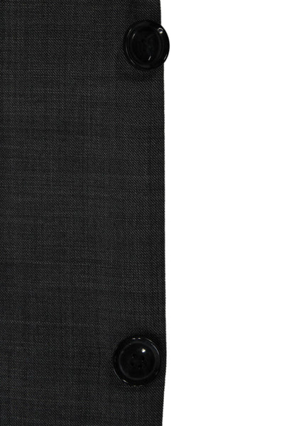 Austin Reed Mens 2 Piece Suit Jacket Dark Gray Wool Button Collar Size 46