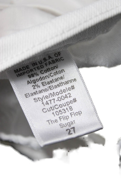Current/Elliott Women Bootcut White Jeans Size 27
