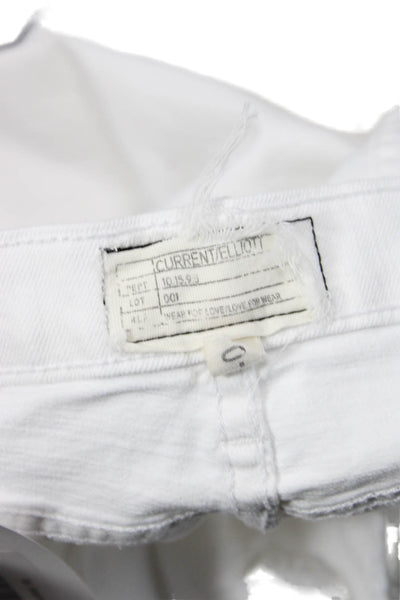 Current/Elliott Women Bootcut White Jeans Size 27