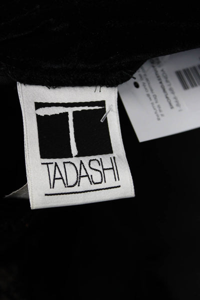 Tadashi Women Black Designer V-Neck Blazer Long Sleeve Size XS