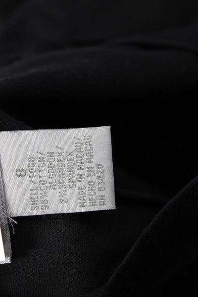 August Silk Women Dress Pants Black 98% Cotton 2% Spandex Size 8