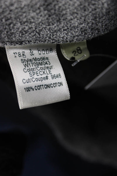 Rag & Bone Jean Womens Ankle Jogger Pants Gray Herringbone Button Size 28