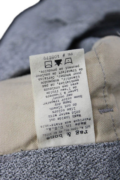 Rag & Bone Jean Womens Ankle Jogger Pants Gray Herringbone Button Size 28