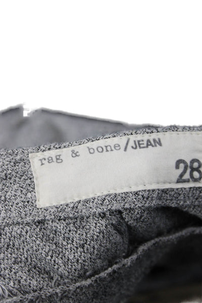 Rag & Bone Jean Womens Ankle Jogger Pants Gray Herringbone Button Size 28