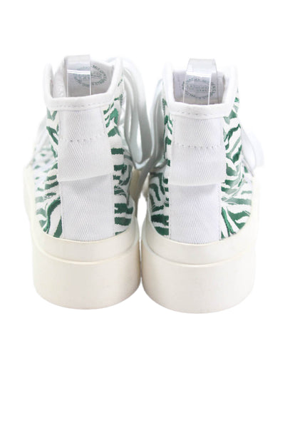 Adidas Womens Animal Print High Top Platform Sneakers Green Size 7