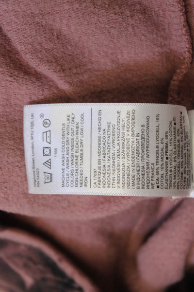 Athleta Womens Pullover Sweatshirt Pink Crew Neck Long Sleeve Grunge Size XS