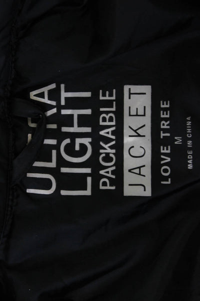 Love Tree Women Quilted Puffer Jacket Black Size M