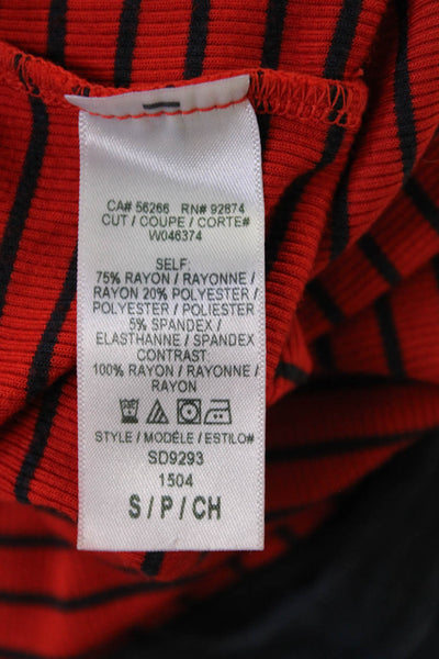 Splendid Womens Red Striped Tank Dress Sleeveless Round Neck Mid Calf Size S