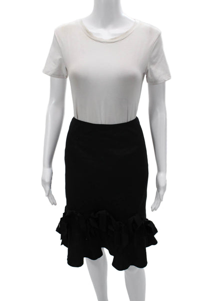 Josef Statkus Women Pencil Skirt Black Virgin Wool Size 38