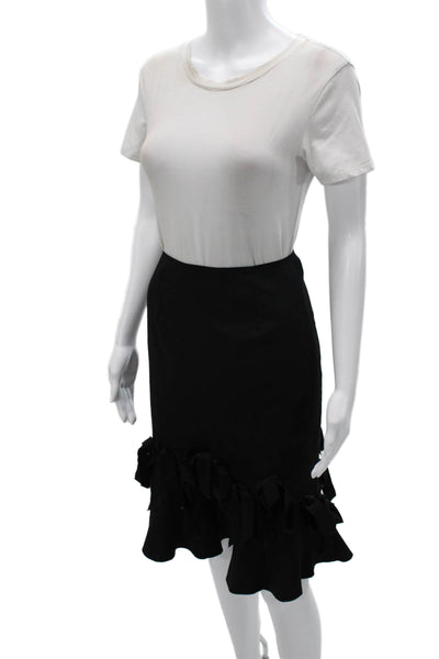 Josef Statkus Women Pencil Skirt Black Virgin Wool Size 38