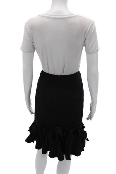 Josef Statkus Women Pencil Skirt Black Virgin Wool Size 38
