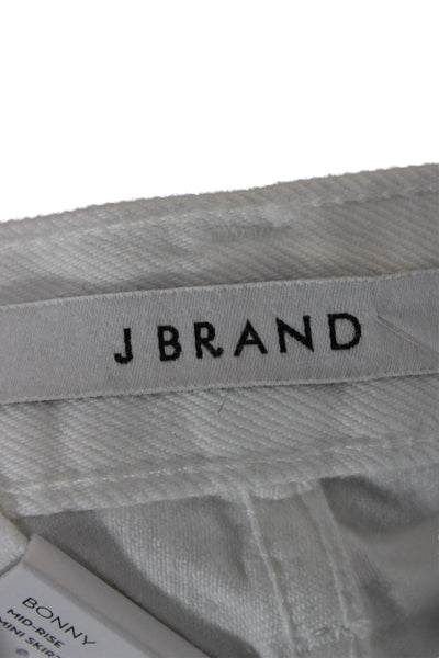 J Brand Womens Mini Pencil Skirt White 100% Cotton Size 26