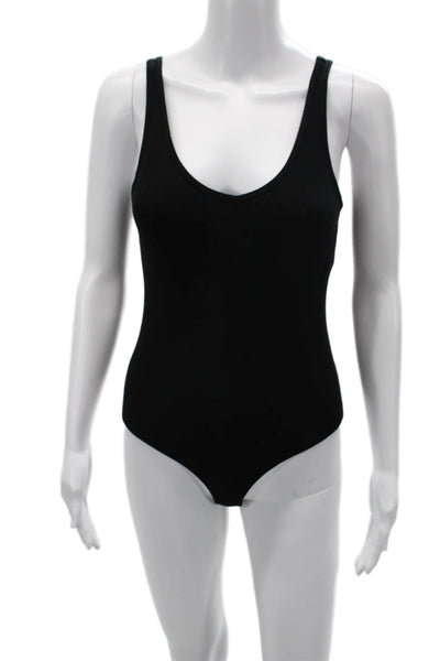 ATM Womens One Piece Scoop Neck Black Sleeveless Beach Size M