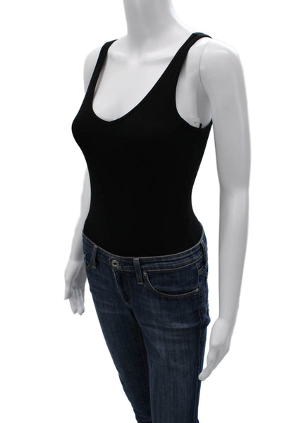 ATM Womens One Piece Scoop Neck Black Sleeveless Beach Size M