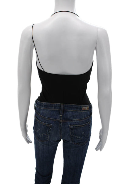Alix Women Black Scoop Neck Sleeveless One Piece Beach Size XS