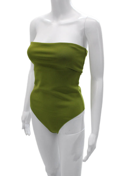 Zara Women Strapless Green Jumpsuit Size S