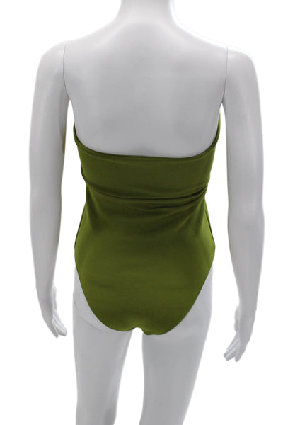 Zara Women Strapless Green Jumpsuit Size S