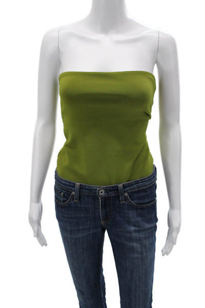 Zara Women Strapless Green Jumpsuit Size S