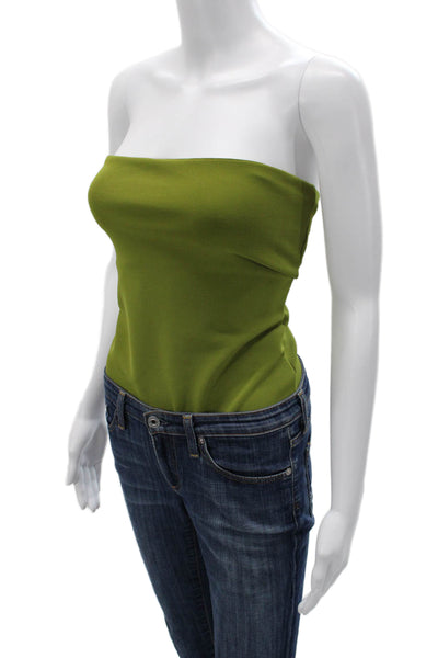 Zara Women Strapless Green Jumpsuit Size S