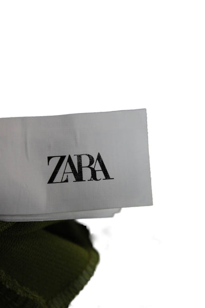 Zara Women Strapless Green Jumpsuit Size S