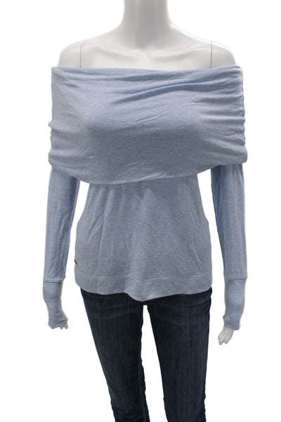 Lilly Pulitzer Women Bohemian Light Blue Long Sleeve Rayon Top Size S