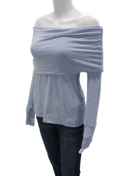 Lilly Pulitzer Women Bohemian Light Blue Long Sleeve Rayon Top Size S