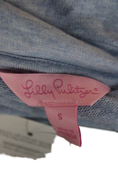 Lilly Pulitzer Women Bohemian Light Blue Long Sleeve Rayon Top Size S