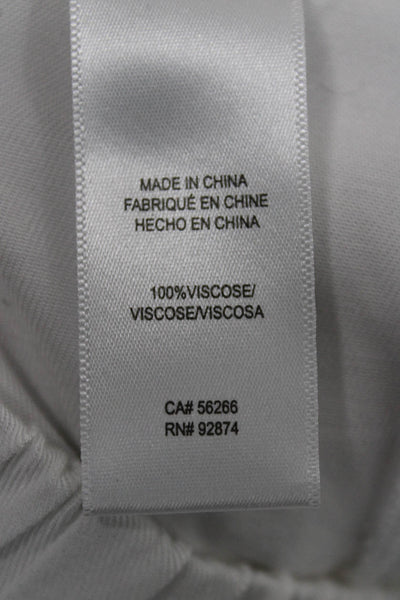 Splendid Women Cropped Pants White Viscose Solid Beach Size XS