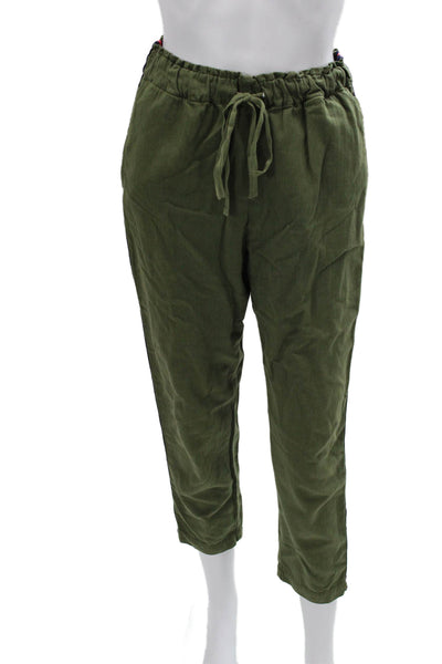 Xirena Womens Army Green Ankle Cropped Jogger Pants Drawstring Size XS