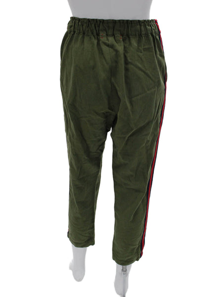 Xirena Womens Army Green Ankle Cropped Jogger Pants Drawstring Size XS