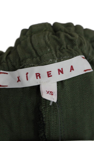 Xirena Womens Army Green Ankle Cropped Jogger Pants Drawstring Size XS