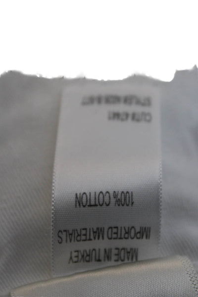 Agolde Womens White Cotton Beach Shorts Button Front Size 26