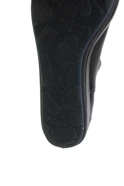 Korks Womens Leather Zip Up Mid-Calf Boots Black Size 37 6.5