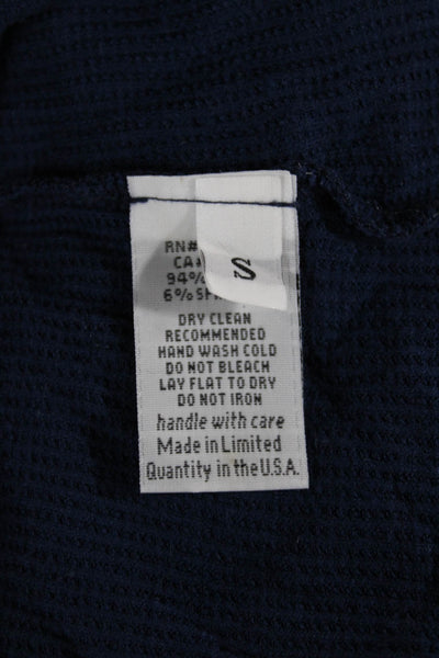Michael Lauren Womens Dark Blue Tunic Crewneck Long Sleeve Rayon Spandex Size S
