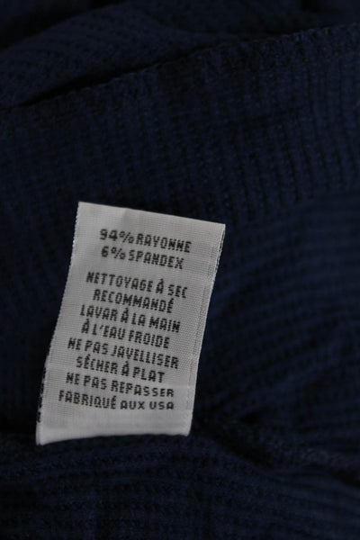 Michael Lauren Womens Dark Blue Tunic Crewneck Long Sleeve Rayon Spandex Size S