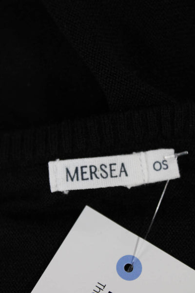 Mersea Women Black Pullover Crew Neck Sweater Long Sleeve Size One Size