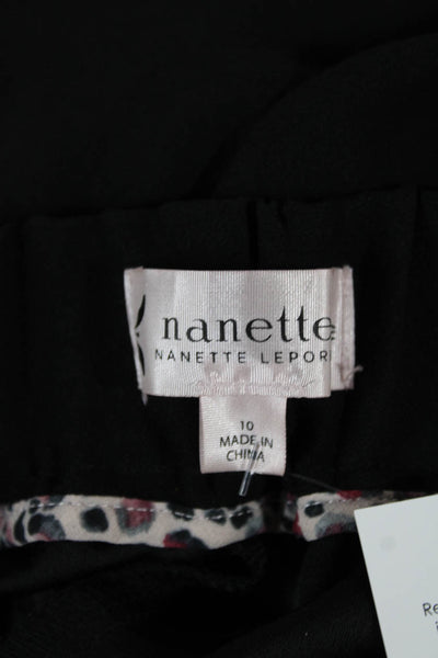 Nanette Nanette Lepore Womens Black Cropped Ankle Pants Size 10