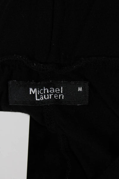Michael Lauren Women Cropped Harem Pants Black Rayon Spandex Inseam 29 Size M