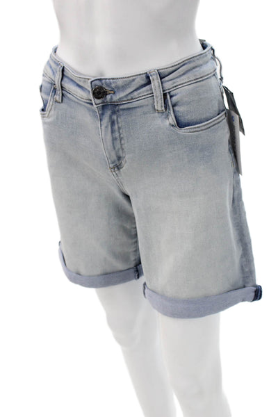 KUT from the Kloth Womens Bermuda Shorts Light Blue Button Size 8