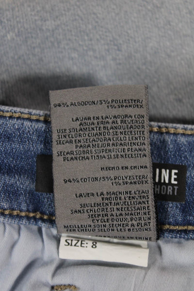 KUT from the Kloth Womens Bermuda Shorts Light Blue Button Size 8