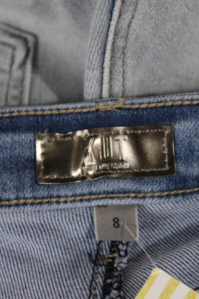 KUT from the Kloth Womens Bermuda Shorts Light Blue Button Size 8