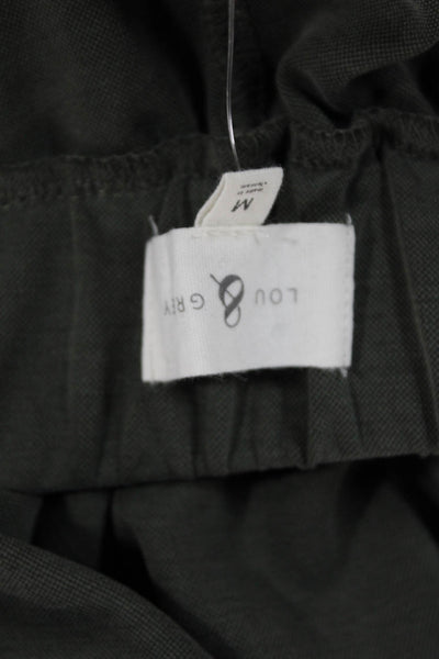 Lou & Grey Womens Cropped Dark Gray Sweatpants Size M