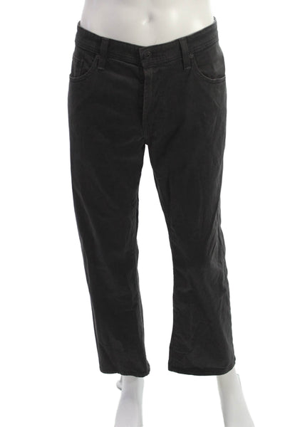 AG Adriano Goldschmied Men Black Pants Button Stretch Cotton Inseam29 Size 38