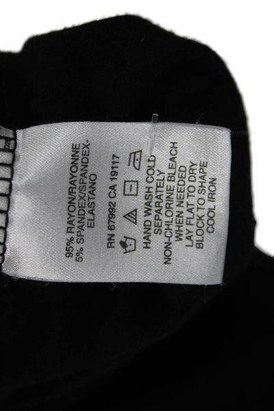 Sigrid Olsen Womens Basic Black Long Sleeve Crewneck T Shirt Size S