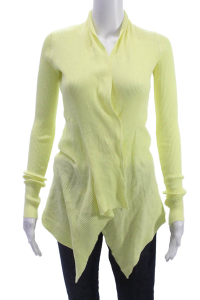Cotton By Autumn Cashmere Women Cardigan Yellow 100% Cotton Size XS