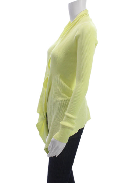 Cotton By Autumn Cashmere Women Cardigan Yellow 100% Cotton Size XS