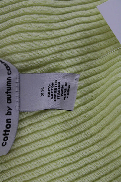 Cotton By Autumn Cashmere Women Cardigan Yellow 100% Cotton Size XS