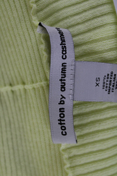 Cotton By Autumn Cashmere Women Cardigan Yellow 100% Cotton Size XS