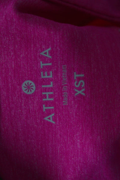 Athleta Women Pink Cropped Leggings Petite Size XS